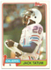 1981 Topps Football Card #8 Jack Tatum Football Card / Houston Oilers