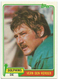 1981 Topps Football Card #101 Vern Den Herder / Miami Dolphins