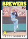 1986 Topps Baseball MLB Card #347 Teddy Higuera Rookie RC Milwaukee Brewers