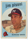 1959 Topps Jim Pisoni Milwaukee Braves #259