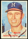1957 Topps mid series card #321 Red Murff, Milwaukee Braves.  ExMt+.  Centered.