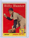 1958 TOPPS BILLY HUNTER #98 KANSAS CITY A's AS SHOWN FREE COMBINED SHIPPING