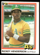 1981 Donruss #119 Rickey Henderson Oakland Athletics EX-EXMINT NO RESERVE!