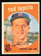 1959 Topps #348 Ted Lepcio Baseball Card - Very Good