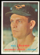 1957 Topps #194 Hal Brown, Baltimore Orioles.  ExMt+/NrMt