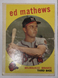 1959 Ed Mathews Milwaukee Braves Topps card #450 (small tear, Creasing) PR