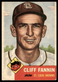 1953 Topps #203 Cliff Fannin St. Louis Browns VG-VGEX wrinkle SET BREAK!