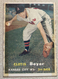 1957 Topps #121 Cletis Boyer RC Rookie Card! VG! NO Creases! KC Athletics! Tape.