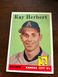 1958 Topps Ray Herbert  #379 Kansas City Athletics EXMNT