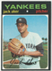 1971 Topps Baseball #593 Jack Aker - New York Yankees
