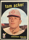 1959 Topps #201  TOM ACKER  Cincinnati Redlegs  MLB baseball card EX/MT