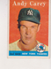 Low Starting Bid 1958 Topps Baseball #333 ANDY CAREY New York Yankees