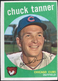 1959 Topps #234  CHUCK TANNER  Chicago Cubs  MLB baseball card EX+