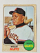 1968 Topps #50 Willie Mays SF Giants VG+/EX Actual card is scanned. No creases
