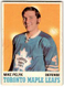 1970-71 O-Pee-Chee Mike Pelyk Rookie #107 SURFACE STAIN