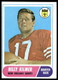 1968 Topps #186 Billy Kilmer New Orleans Saints EX-EXMINT NO RESERVE!