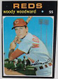 1971 Topps Baseball Woody Woodward #496 Reds