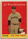 1958 TOPPS BASEBALL #427 AL WORTHINGTON POOR