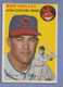 1954 TOPPS  DAVE PHILLEY  #159  VGEX  upper right creased tip   INDIANS