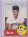 1963 Topps Bob Lillis #119, Houston Colts, Excellent, FREE SHIPPING, no creases