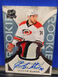 2015-16 UD THE CUP #116 ROOKIE PATCH AUTO /249 JACCOB SLAVIN - CANES