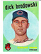 1959 TOPPS #371 DICK BRODOWSKI Cleveland Indians Baseball Card