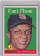 1958 TOPPS #464 ST. LOUIS CARDINALS CURT FLOOD ROOKIE EXMT-