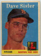 1958 TOPPS BASEBALL #59 DAVE SISLER POOR