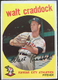 1959 Topps #281  WALT CRADDOCK   Kansas City Athletics  MLB baseball card EX+