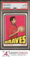 1972 TOPPS #39 MIKE DAVIS BRAVES PSA 8 K3933138-510