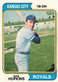 GAIL HOPKINS-1B-DH-KANSAS CITY ROYALS-1974 TOPPS #652-GREAT SHAPE-VINTAGE