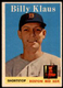 1958 Topps Chewing Gum Billy Klaus #89