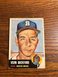 1953 TOPPS BASEBALL CARD #161 VERN BICKFORD LOOKS EX+ BUT WRINKLE, DENT!!!!!!!!!