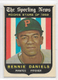 1959 Topps Spoting News Rookie Stars #122 BENNIE DANIELS (EX-EXMINT) *free ship