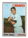 1970 Topps  #206 Clete Boyer  Atlanta Braves  EX Condition