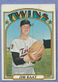 1972  TOPPS JIM KAAT  high #709   EX/EX+  tip wear-no creases TWINS  HOFer