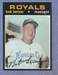 1971  TOPPS  BOB LEMON    #91     NRMT  or better   ROYALS    HOFer