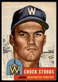 1953 Topps #89 Chuck Stobbs Washington Senators VG-VGEX wrinkle SET BREAK!