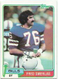 1981 Topps Football Card #201 Fred Smerlas Rookie Card / Buffalo Bills