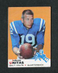 Johnny Unitas Baltimore Colts Quarterback NFL Football Card #25 1969 Topps