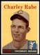 1958 Topps Charley Rabe #376 Rookie Ex-ExMint