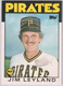 1986 Topps Traded - #66T Jim Leyland (RC)