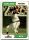 1974 Topps #7 Jim Hunter Low Grade Vintage Baseball Card Oakland Athletics