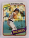 1980 TOPPS BOB MCCLURE MILWAUKEE BREWERS #357 MLB BASEBALL CARD 