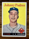 1958 Topps #120 Johnny Podres Los Angeles Dodgers Nice Shape! VG+