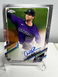 Ashton Goudeau 2021 Topps Chrome RC Auto #RA-AGO Colorado Rockies