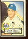 1952 Topps Baseball Card #155 Frank Overmire New York Yankees EXMT+