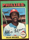 Ollie Brown [Base] #596 Philadelphia Phillies - 1975 Topps Baseball