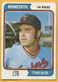 1974 Topps #659 Joe Lis - Minnesota Twins - Very Good Condition