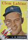 Clem Labine Los Angeles Dodgers 1958 Topps baseball card (#305)